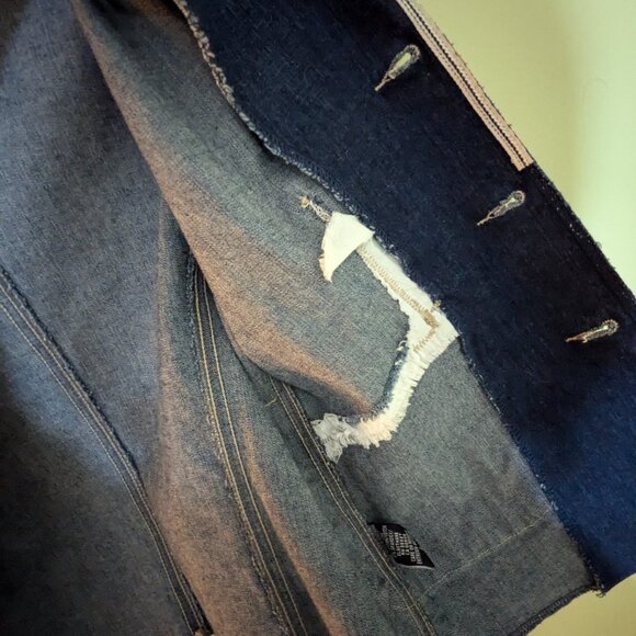 Marithe Francois Girbaud Jean Jacket (Large) Deconstructed Fashion - Picture 9 of 10